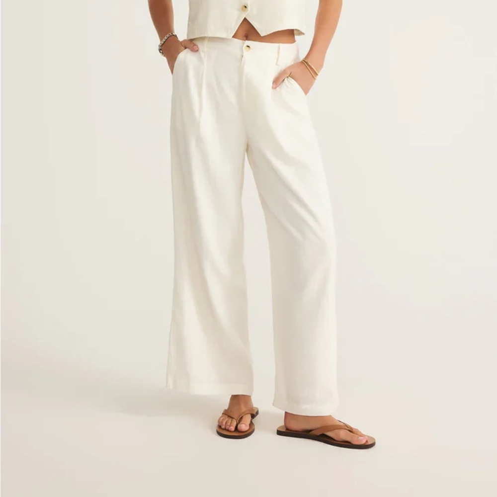 Z Supply White Linen Trousers NWOT